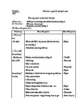 Giáo án Âm nhạc Lớp 5 - Tuần 1 - Năm 2015-2016